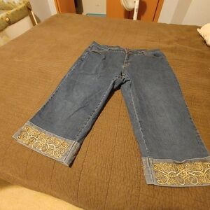 Westport Blue Jeans with Gold Embroidery